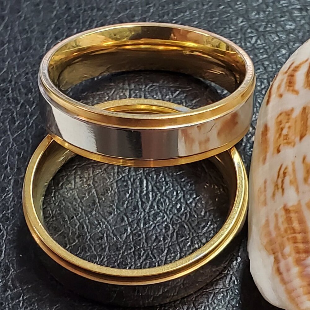 Stainless steel Wedding Ring Simple Design 6mm Width Band Ring for Women and Men